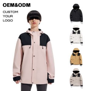 Men's Waterproof Breathable Zipper Tracksuit Jacket for Outdoor Leisure Mountaineering Soft In-Stock Windbreaker for Couples