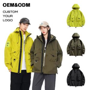 Waterproof Tactical Mountain Sportswear Casual Unisex OutdoorJacket Hooded Adjustable Coat Windbreaker Jacket for Men and Women