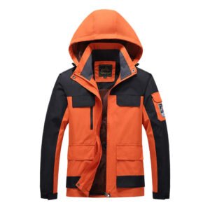 Outdoor Leisure Sports Couples Jacket Hooded Mountaineering Waterproof Rainproof Clothing Softshell Windbreaker Jacket for Men